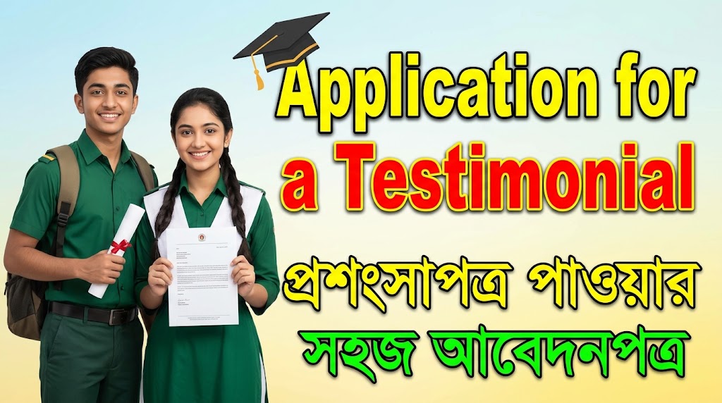 Application for a Testimonial।।প্রশংসাপত্র পাওয়ার সহজ আবেদনপত্র।।৯ম-১০ম।।