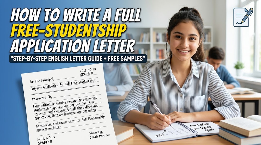 Application for Full Free-Studentship।। কমন ভুলসমূহ ও সঠিক উত্তর।।